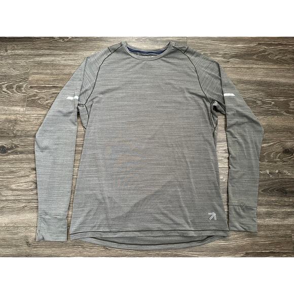 New Balance Men’s Large Gray LS Workout Shirt - Picture 1 of 7